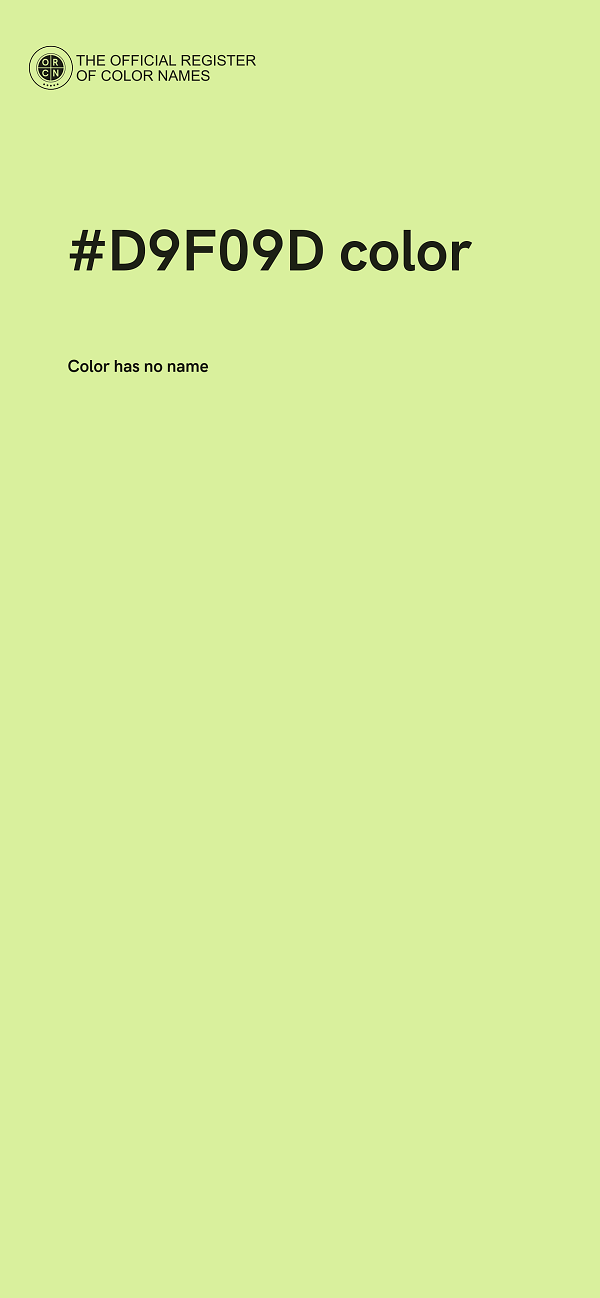 #D9F09D color image
