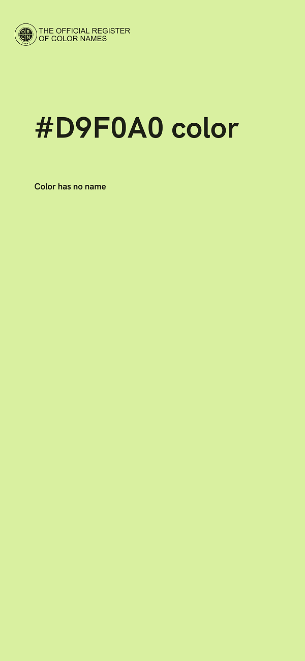 #D9F0A0 color image