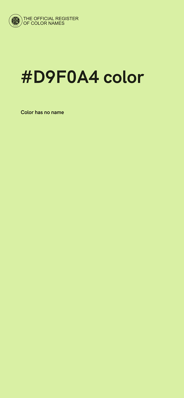 #D9F0A4 color image