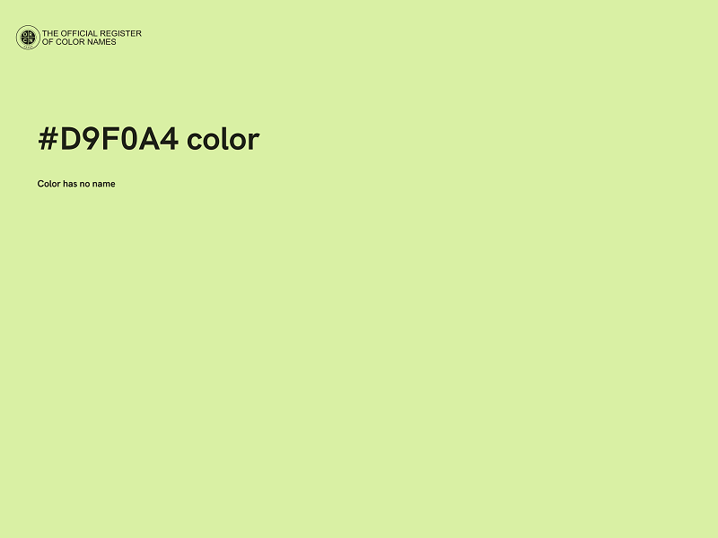 #D9F0A4 color image