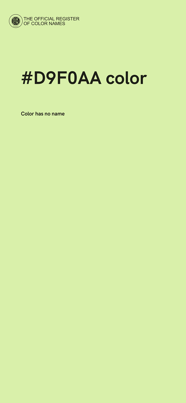 #D9F0AA color image