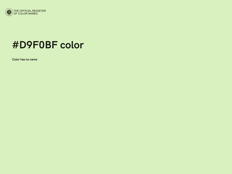 #D9F0BF color image