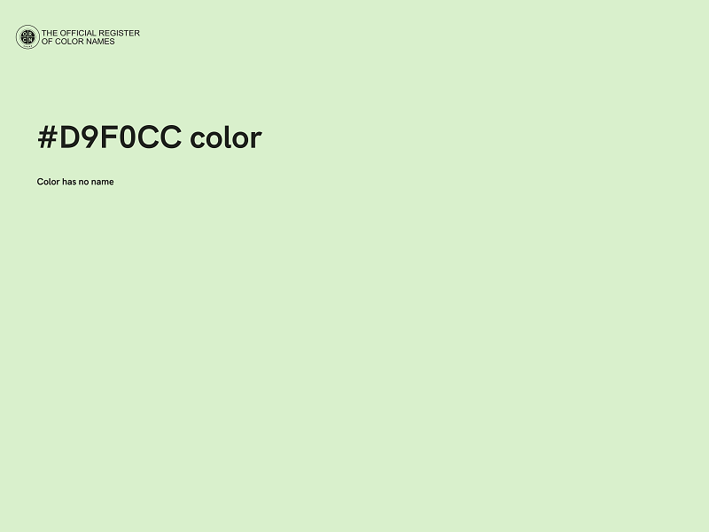 #D9F0CC color image
