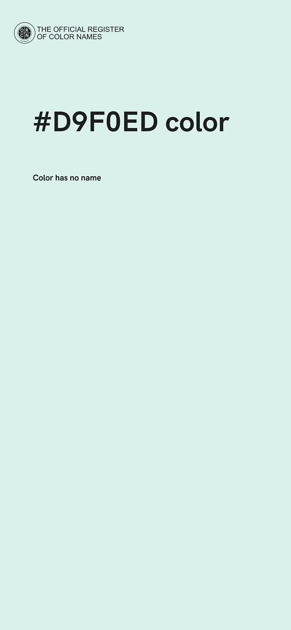 #D9F0ED color image