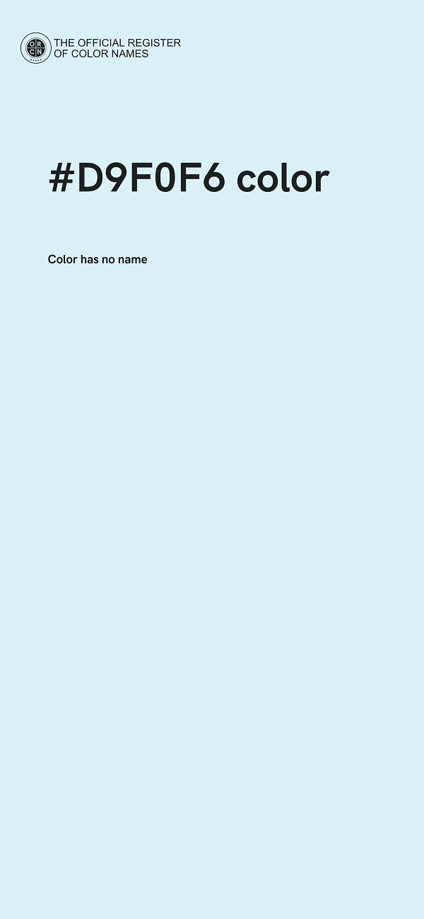 #D9F0F6 color image