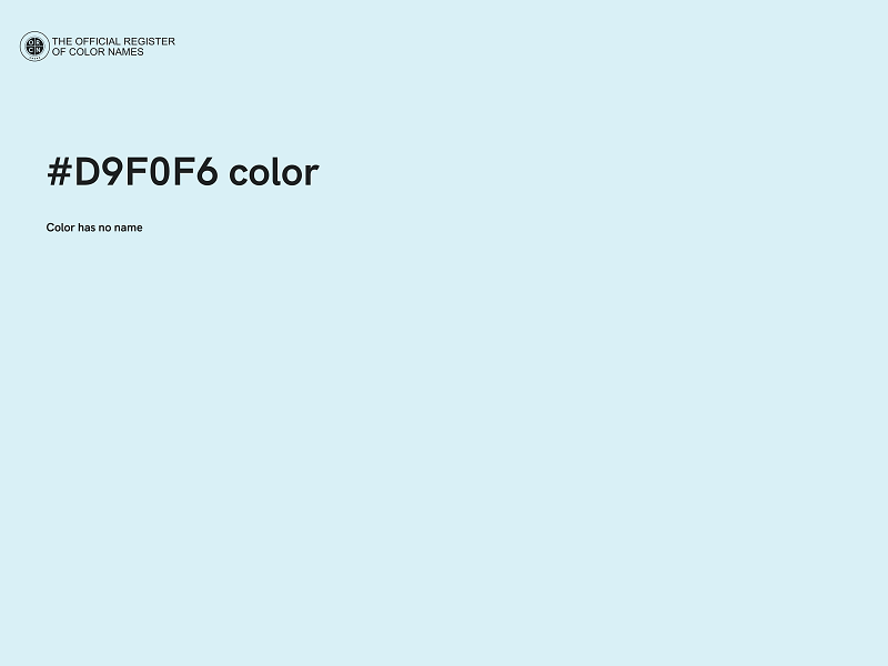 #D9F0F6 color image