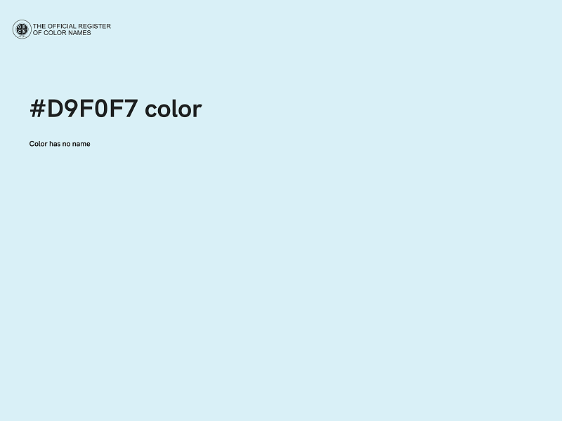 #D9F0F7 color image