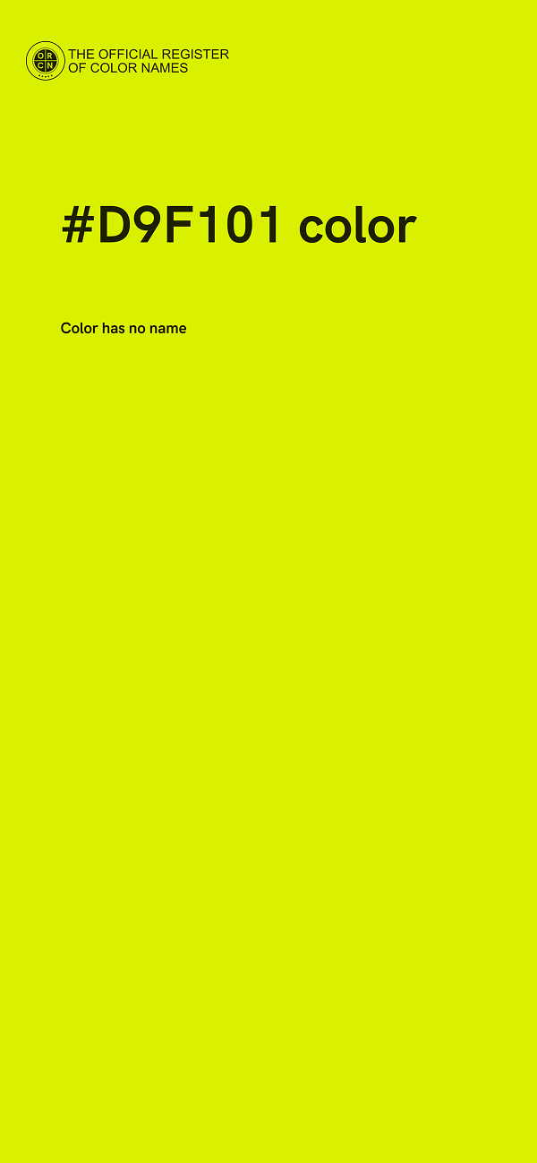 #D9F101 color image