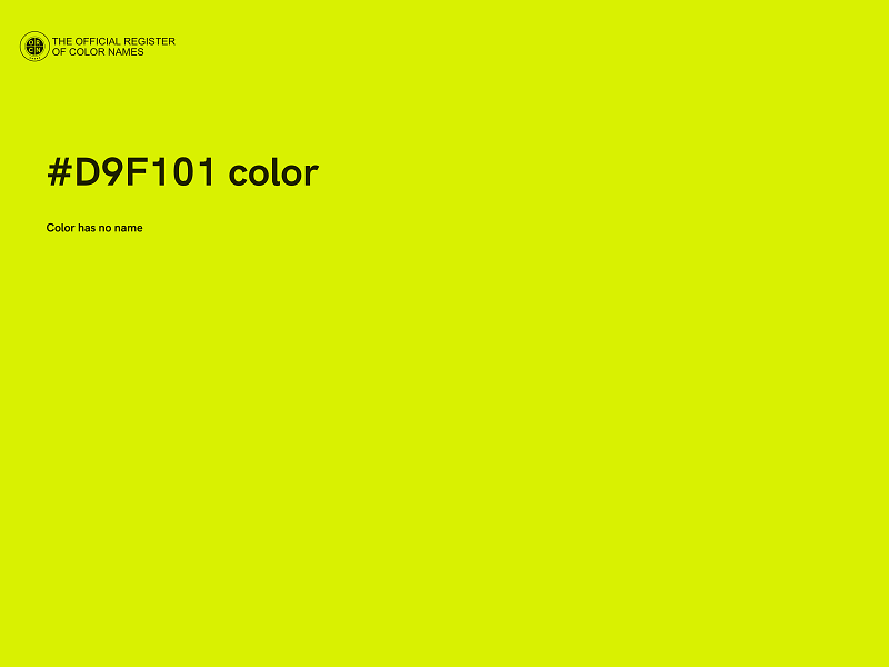 #D9F101 color image