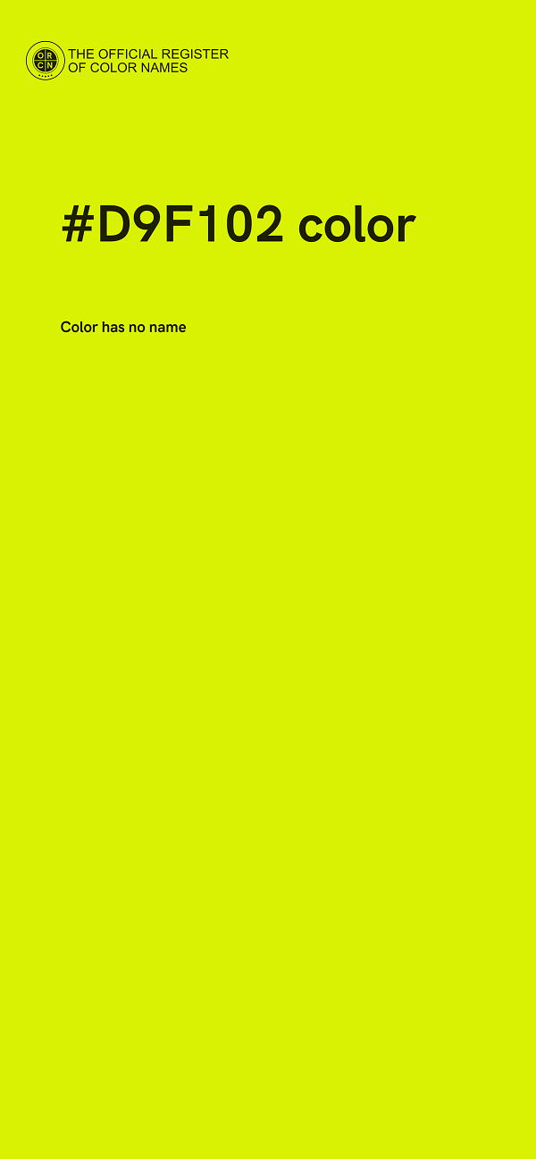 #D9F102 color image
