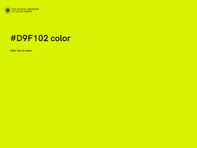 #D9F102 color image