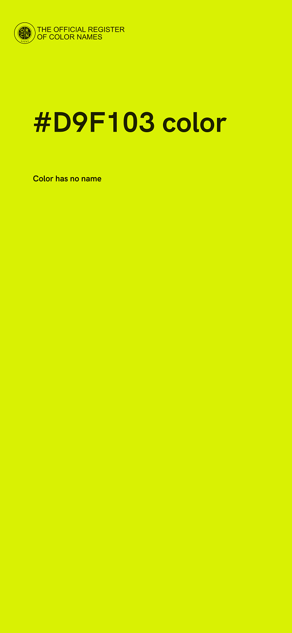 #D9F103 color image