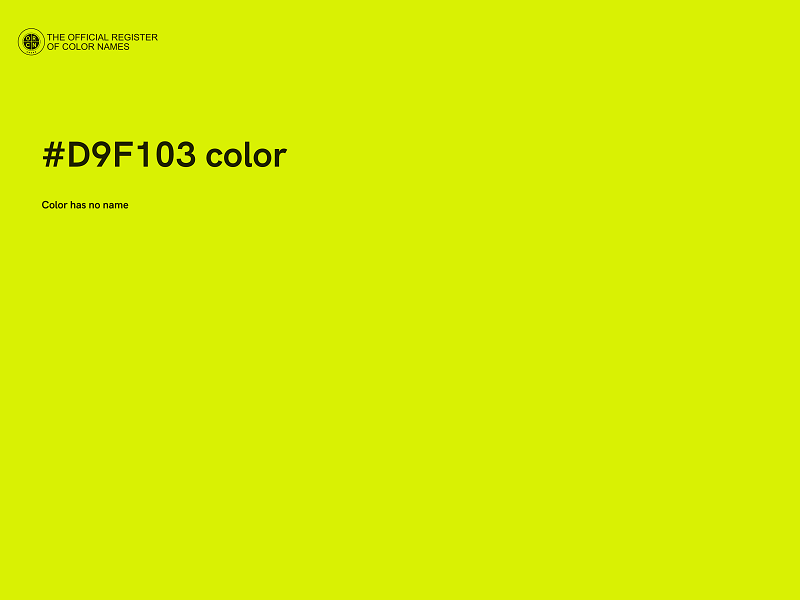 #D9F103 color image