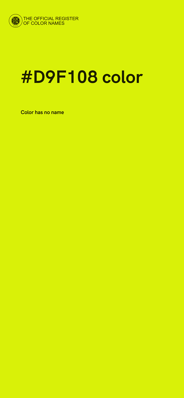 #D9F108 color image