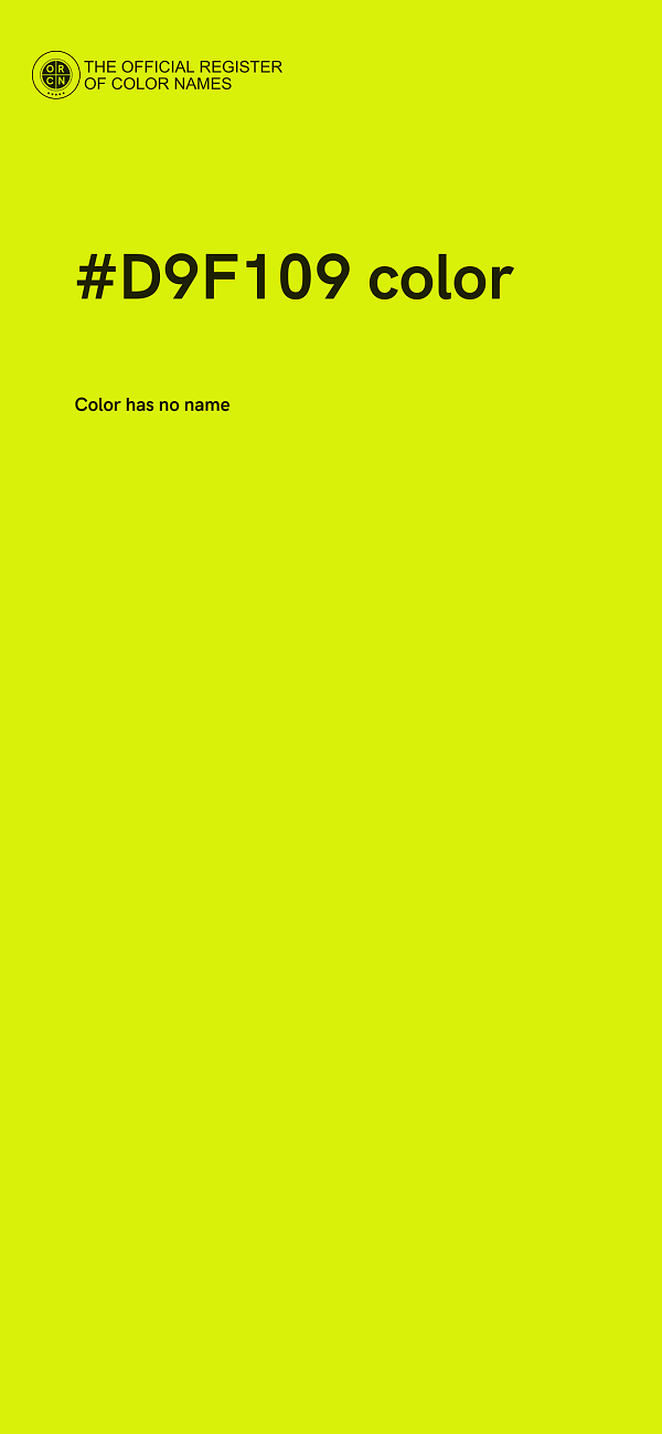#D9F109 color image