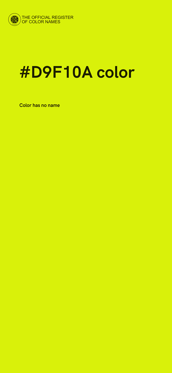 #D9F10A color image