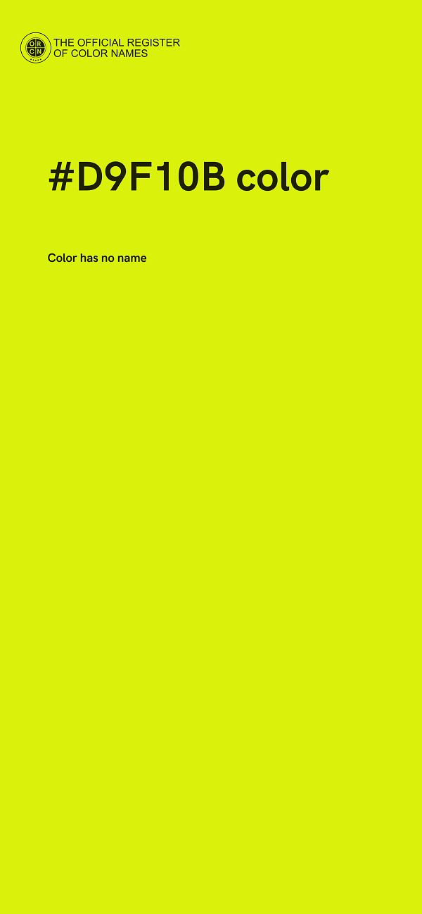 #D9F10B color image