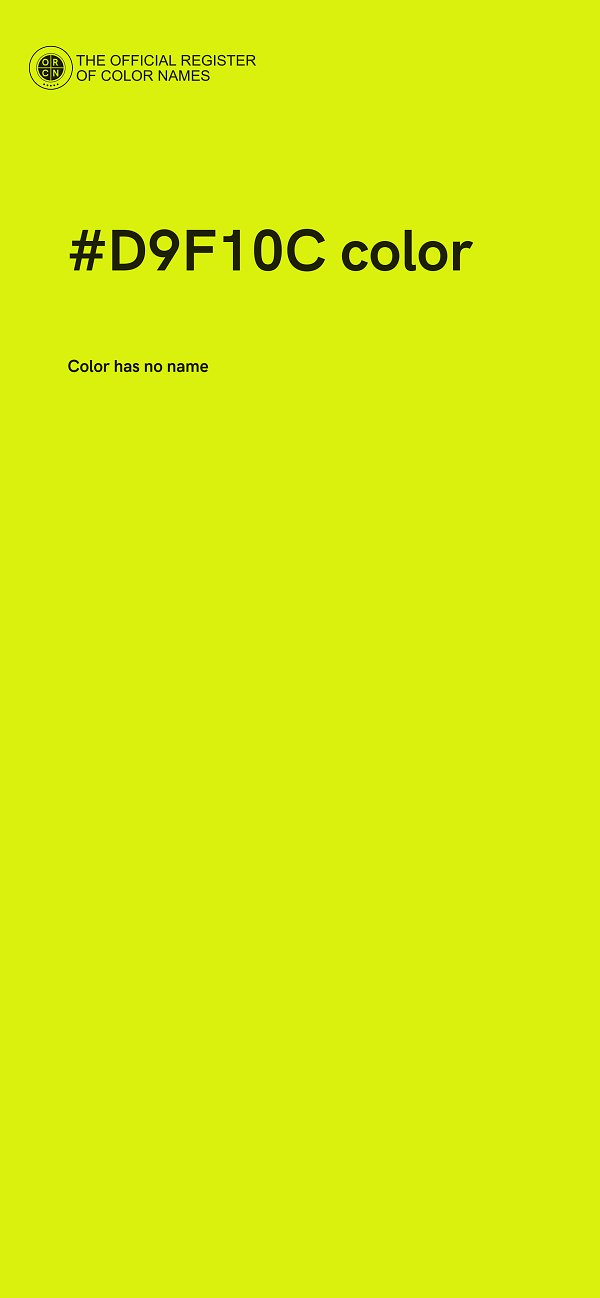 #D9F10C color image