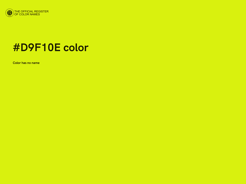 #D9F10E color image