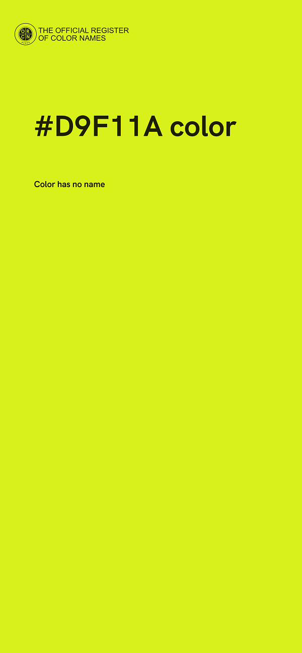 #D9F11A color image