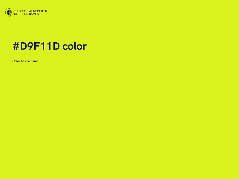 #D9F11D color image