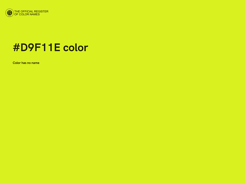 #D9F11E color image