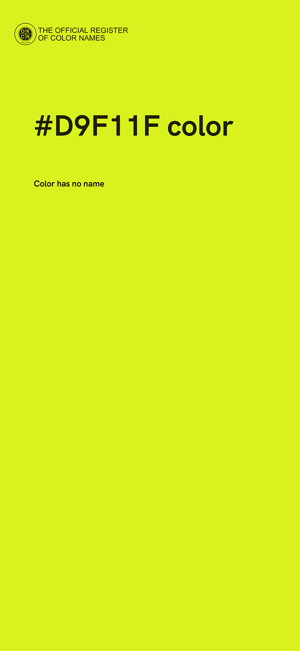 #D9F11F color image