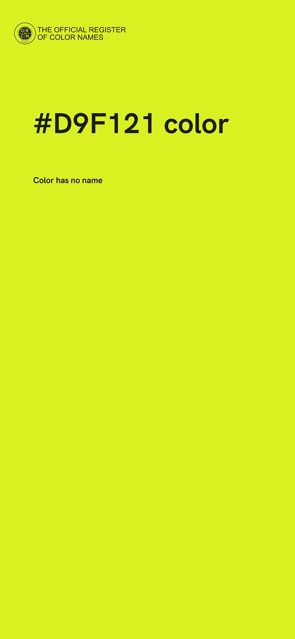 #D9F121 color image
