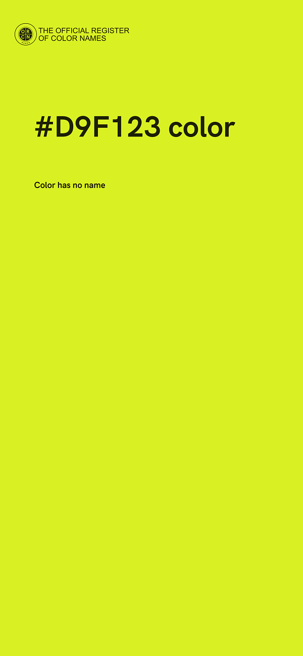#D9F123 color image