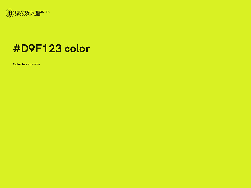 #D9F123 color image
