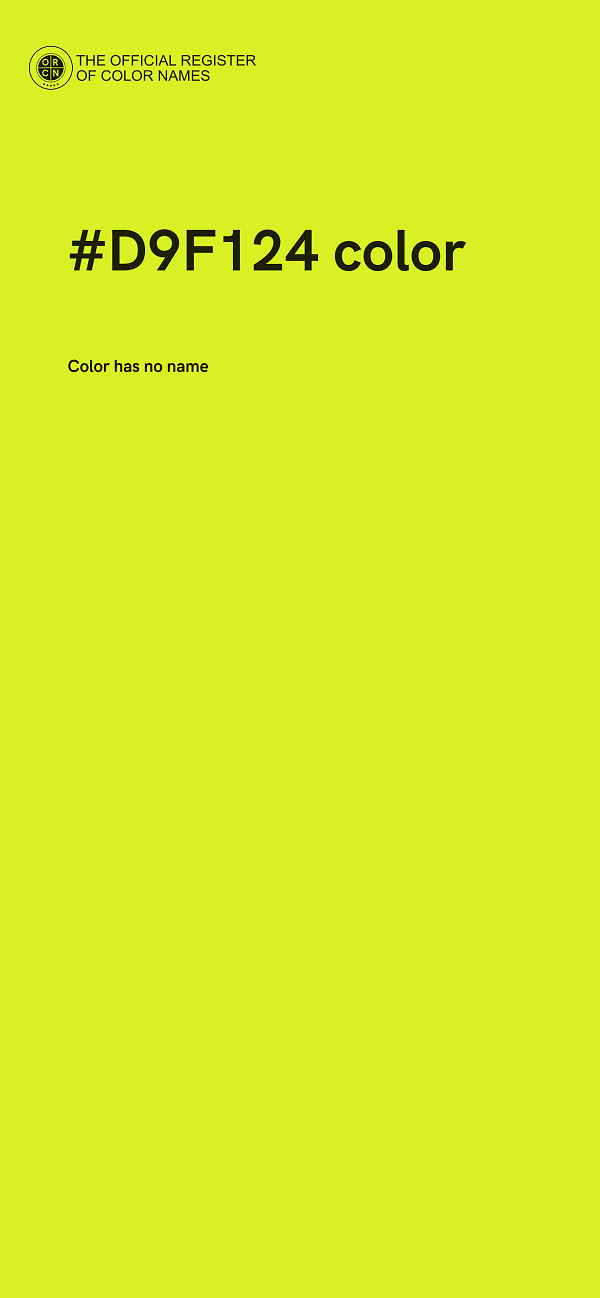 #D9F124 color image