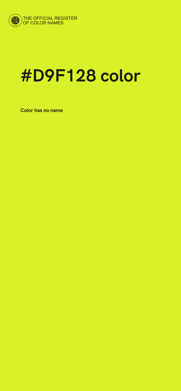 #D9F128 color image