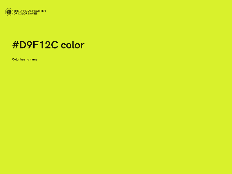 #D9F12C color image