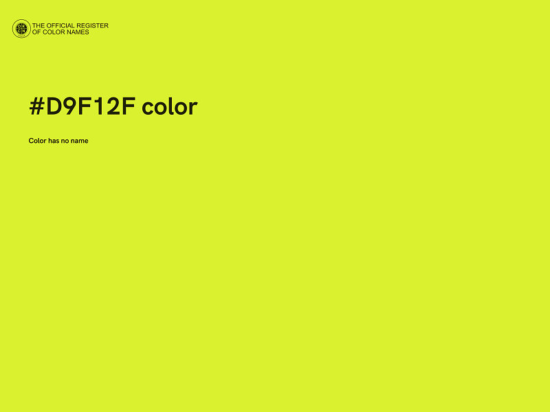 #D9F12F color image