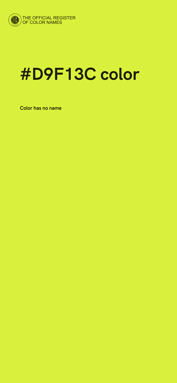 #D9F13C color image