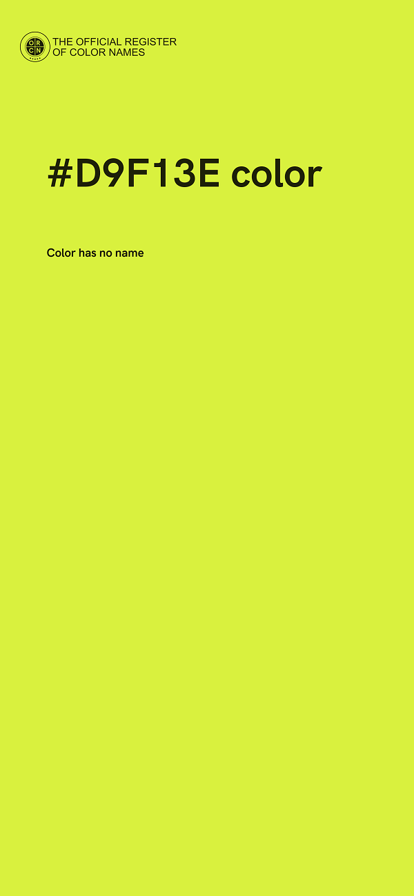 #D9F13E color image
