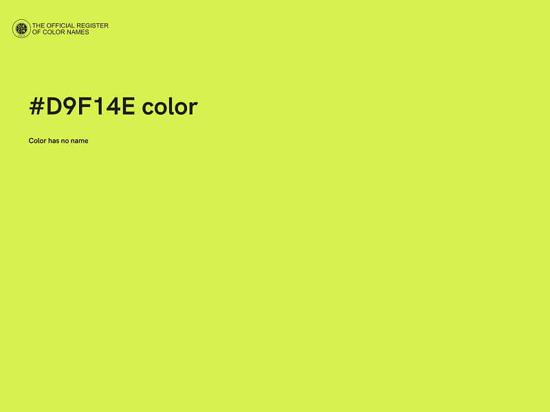 #D9F14E color image