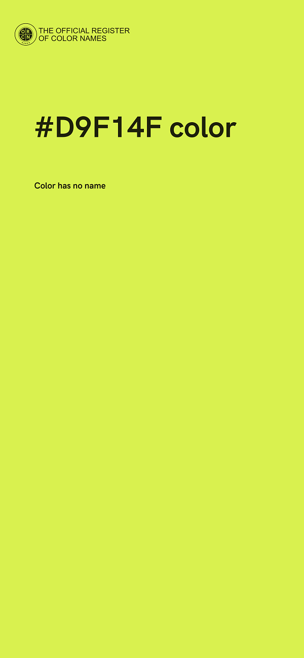 #D9F14F color image