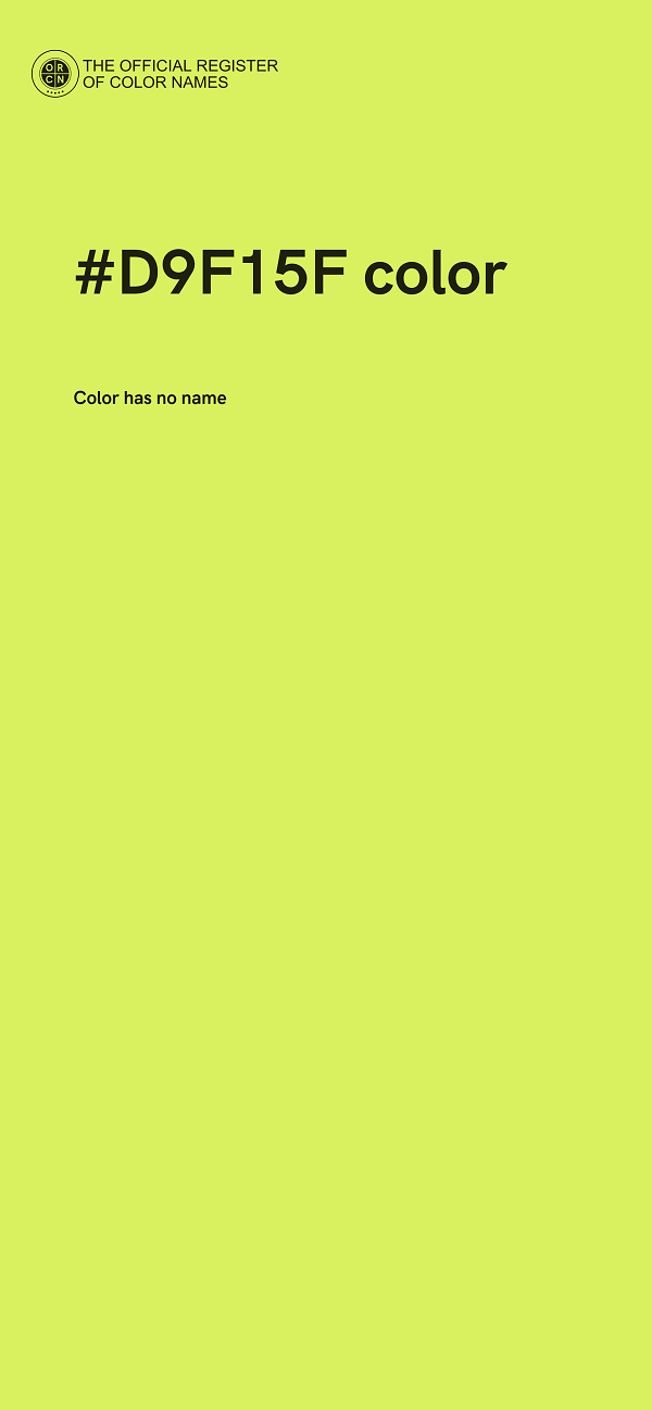 #D9F15F color image