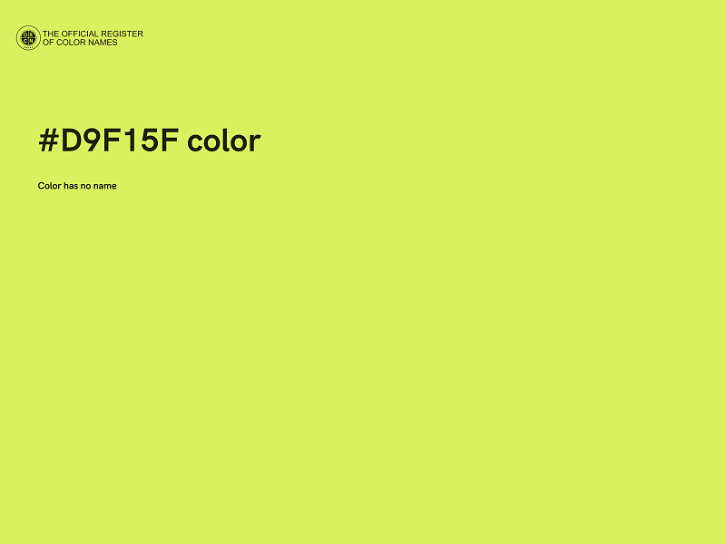 #D9F15F color image