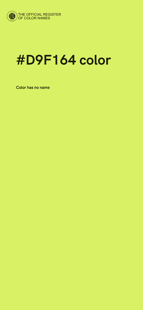 #D9F164 color image
