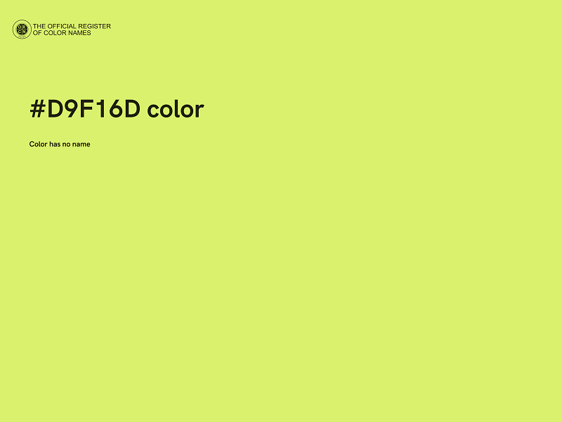 #D9F16D color image