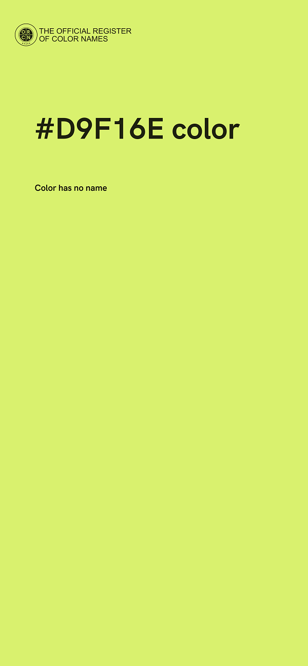#D9F16E color image
