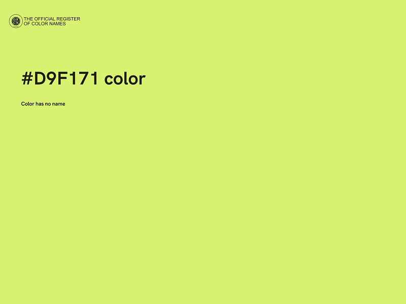 #D9F171 color image