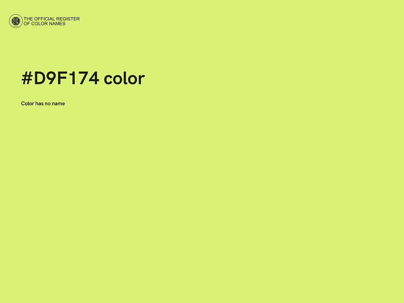 #D9F174 color image