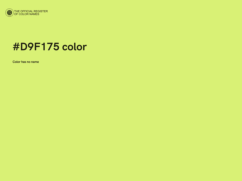 #D9F175 color image