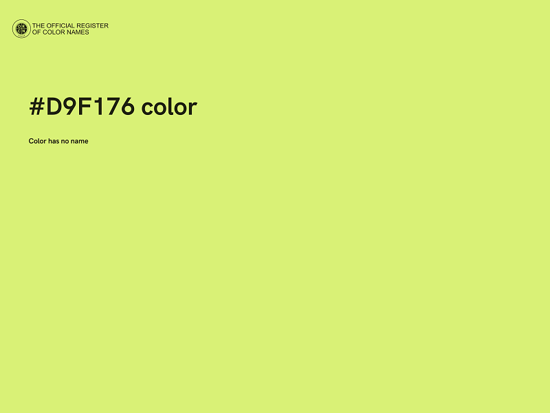 #D9F176 color image