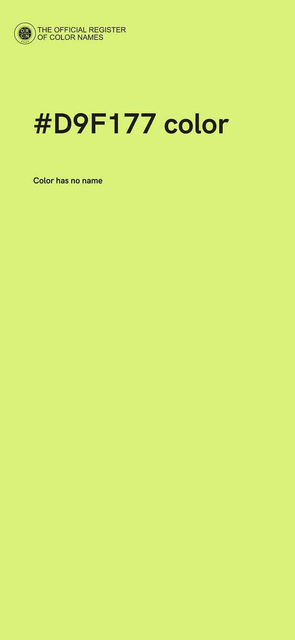 #D9F177 color image
