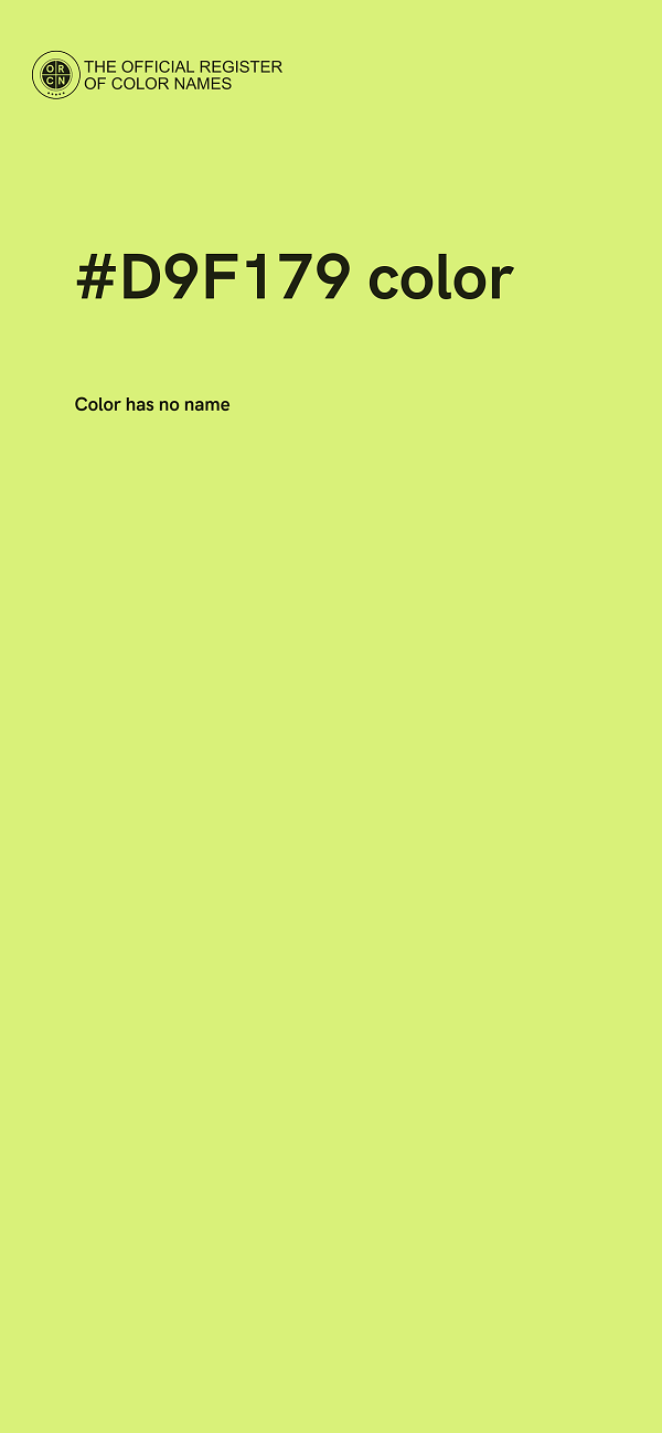 #D9F179 color image