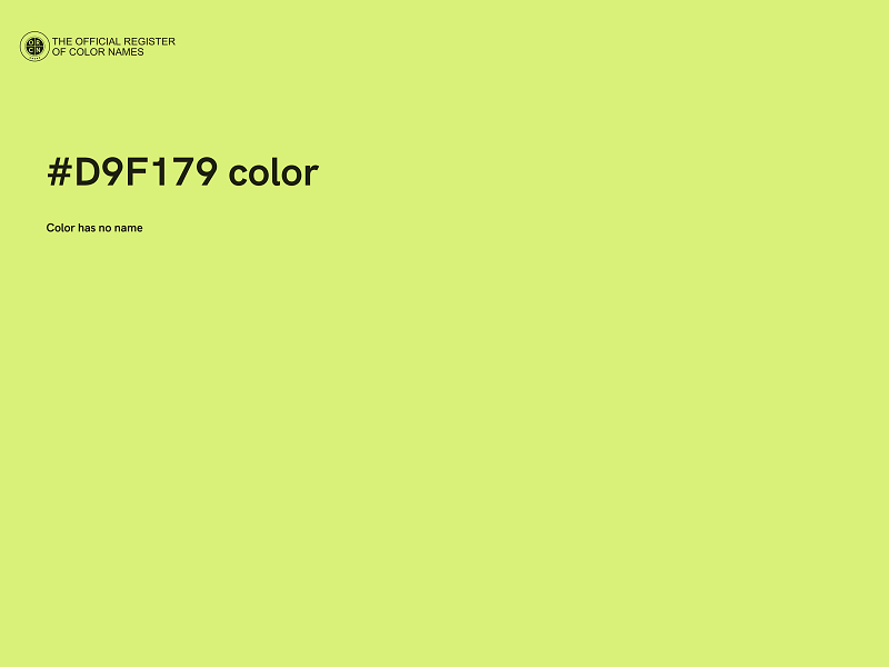 #D9F179 color image